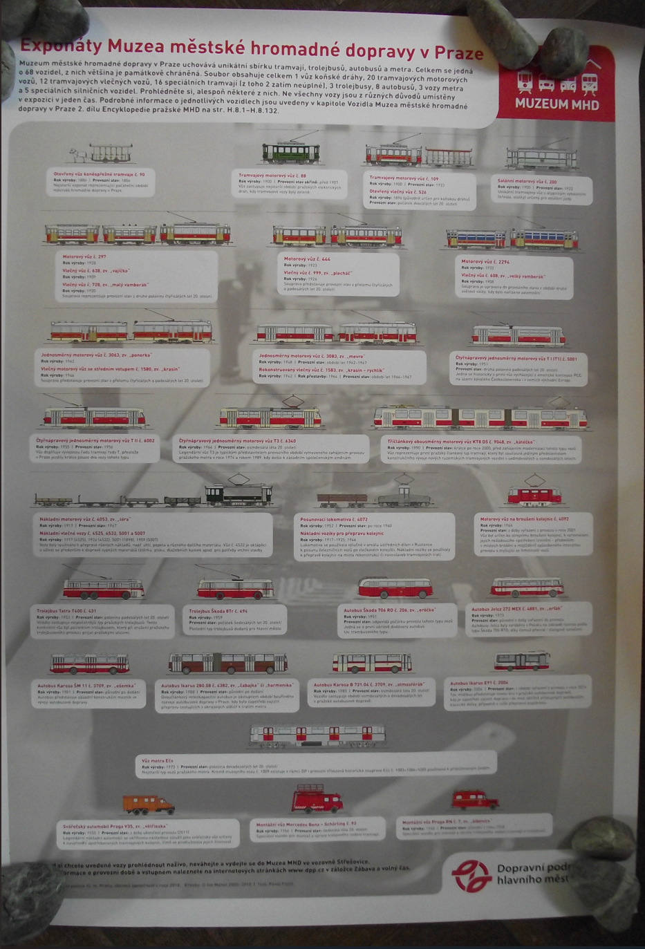 Rare Poster Prague Trolley Buses and Passenger Bus and Tram Transport New Unused