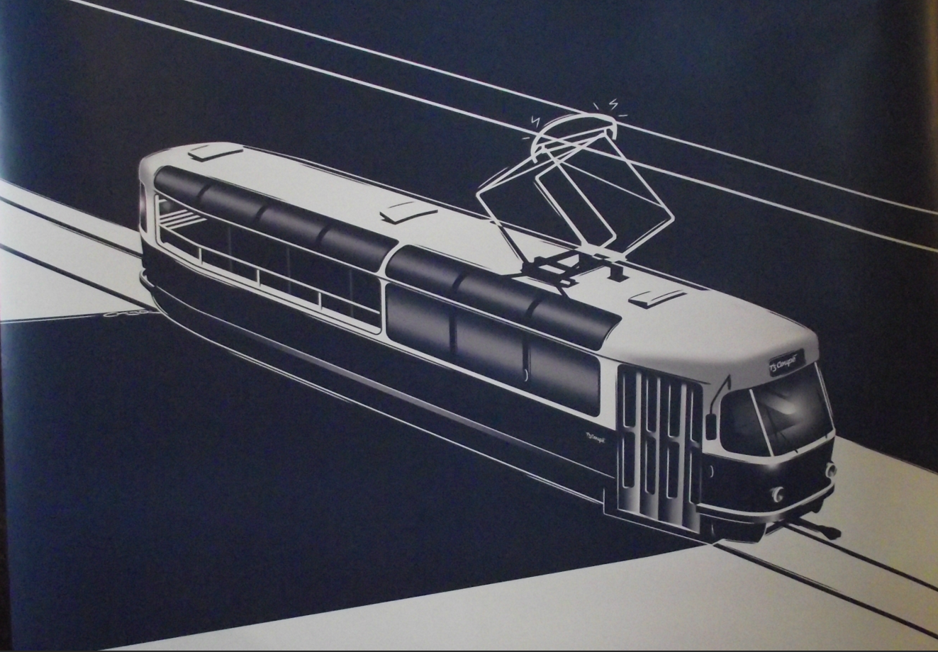 Rare Poster Prague Electric Trams T3 Coupe Classic Design New Unused