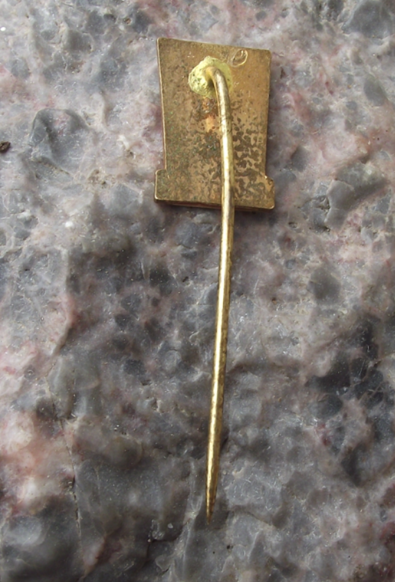 Vintage Terezin Nazi Concentration Camp Fist over Barbed Wire Pin Badge
