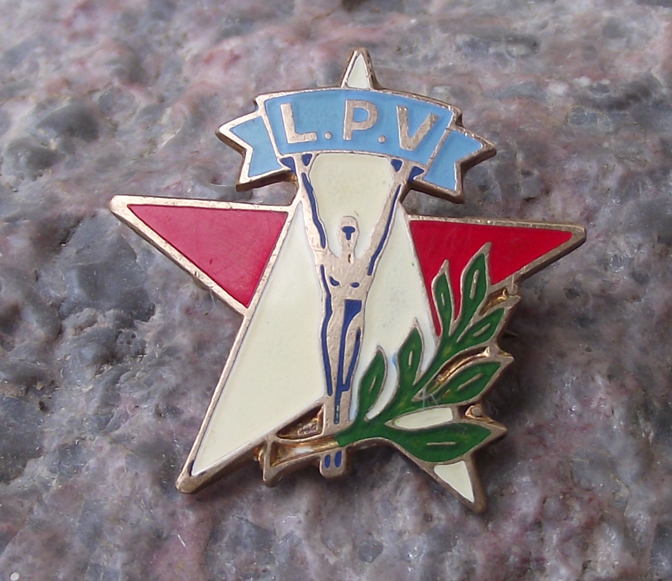 Vintage Cuba LPV Licencia Deportivo Popular Cuban Sports Body Pin Badge