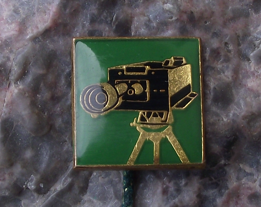 Vintage Tesla Cinephon TK-4 16mm 35mm Movie Animation Camera Pin Badge