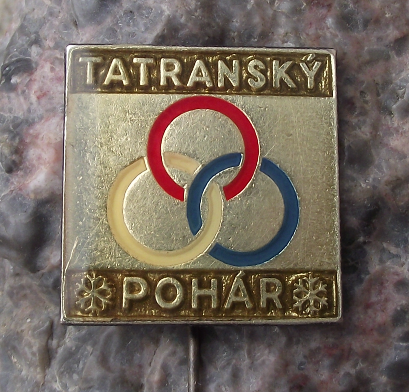 Vintage Tatransky Pohar Slovakia Skiing Competition High Tatra Mountains Cup Pin Badge