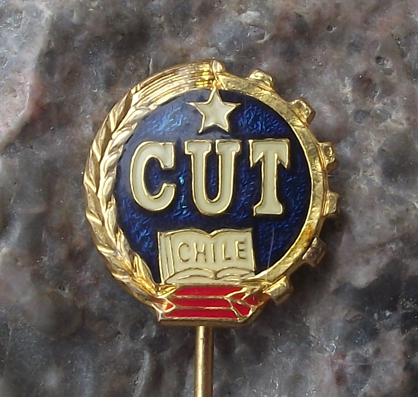 Vintage Central Unitaria de Trabajadores de Chile CUT Trade Union Pin Badge