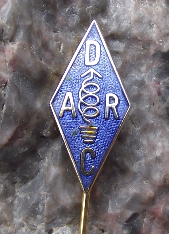 Vintage East German Amateur Radio League Ham Amateur DX DARC Pin Badge