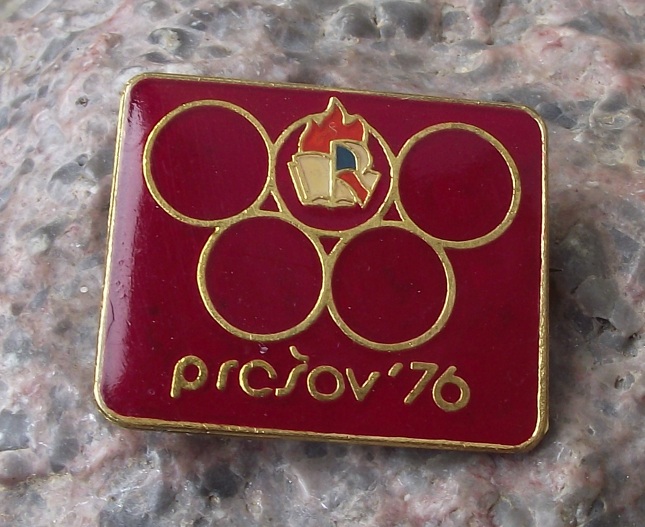 1976 Czech Pioneer Youth Association Presov Prešov Slovakia Olympics Pin Badge