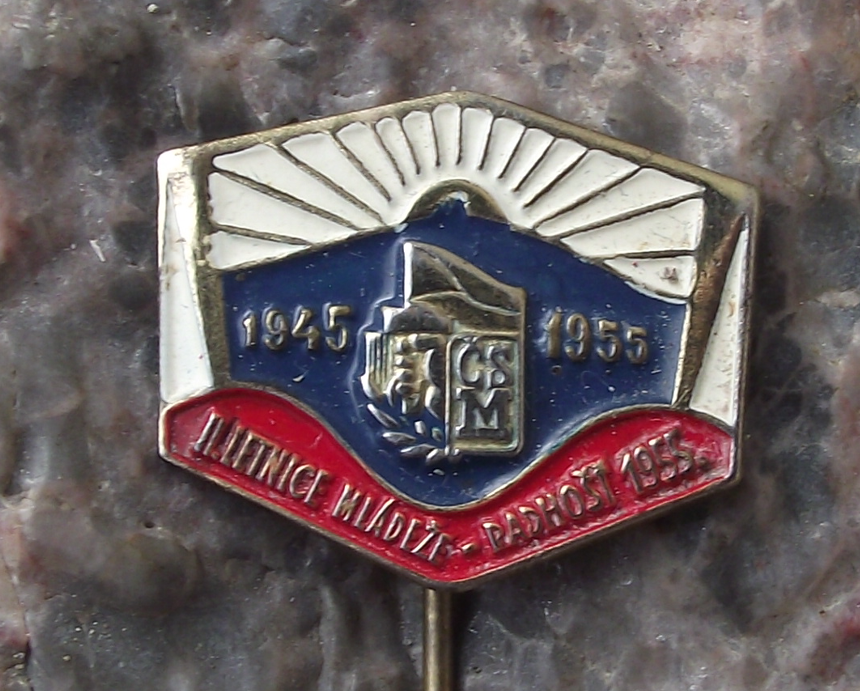 1955 CSM Czech Communist Youth Organisation 2nd Radhost Summer Camp Pin Badge