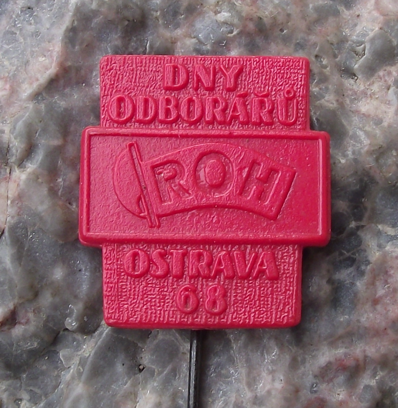 1968 Trade Union Day Ostrava ROH Pin Badge