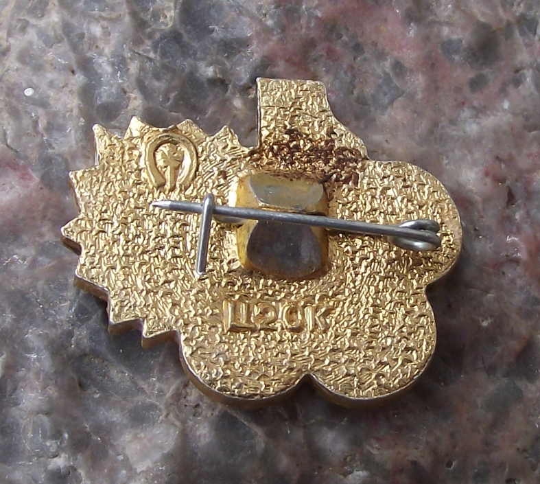 Vintage Soviet Union Russia May day Mayday 1st Carnation Flower Pin Badge