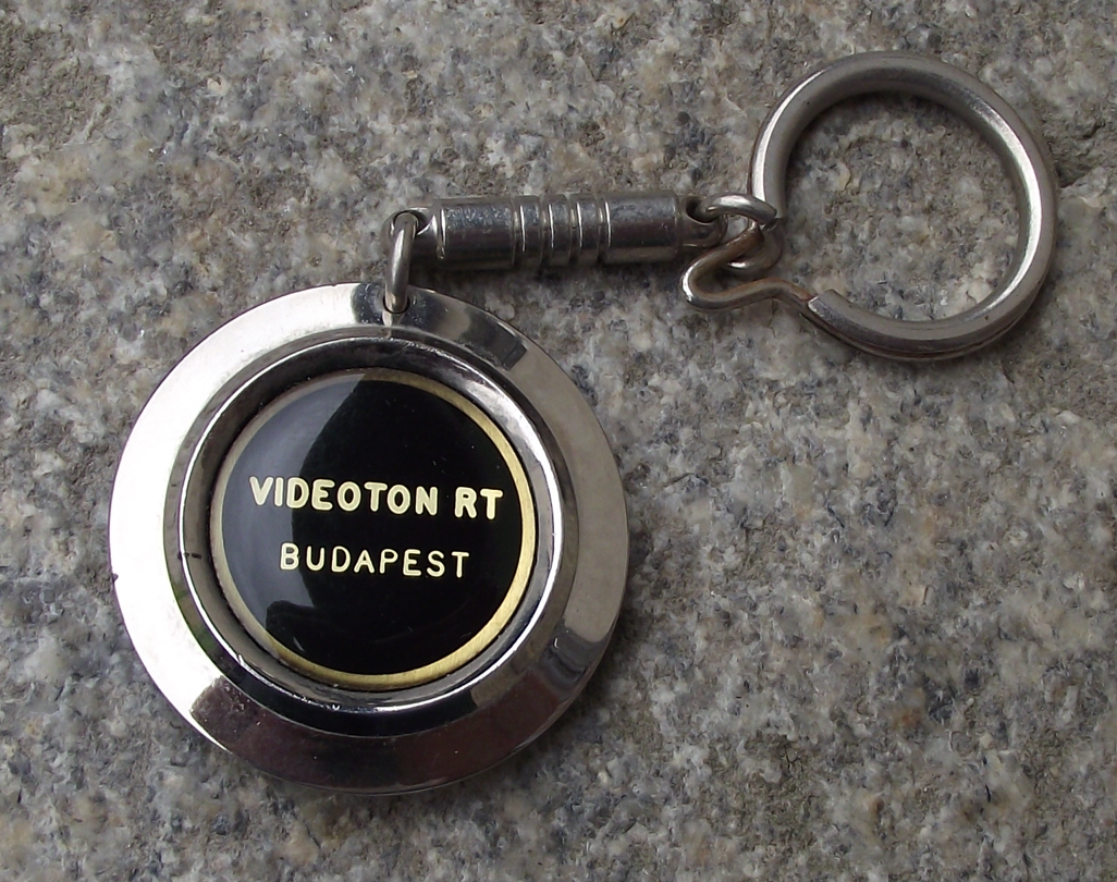 Vintage Videoton RT Television TV and Radio Company Budapest Key Chain Keyring