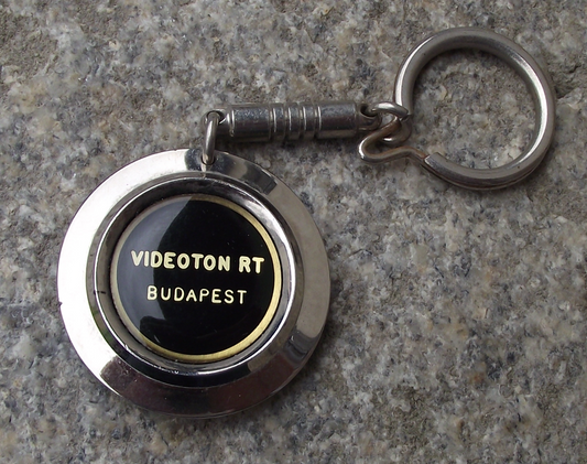 Vintage Videoton RT Television TV and Radio Company Budapest Key Chain Keyring