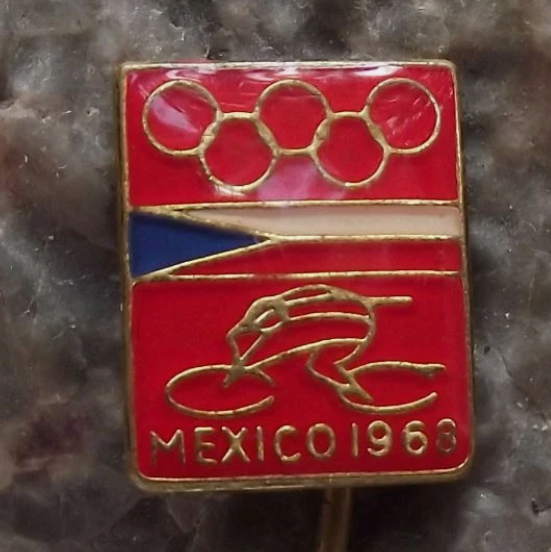 1968 Olympic Summer Games Mexico City Cycling Pin Badge
