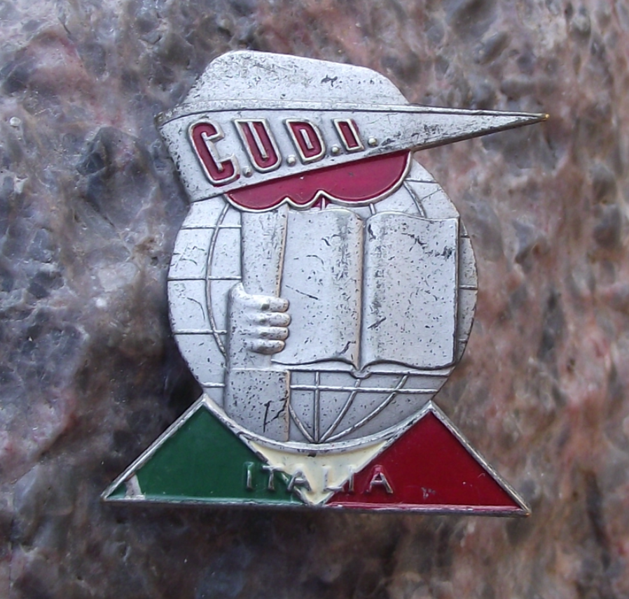 Vintage CUDI Italia Italy Communist Party Pin Badge