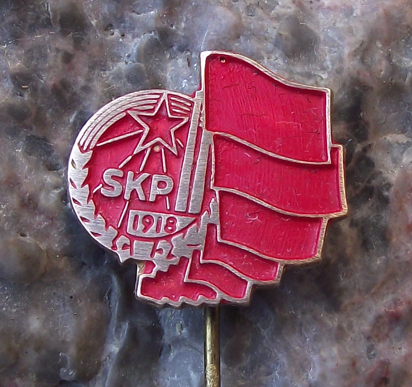 Vintage SKP 1918 Suomen Kommunistinen Puolue Communist Party of Finland Pin Badge