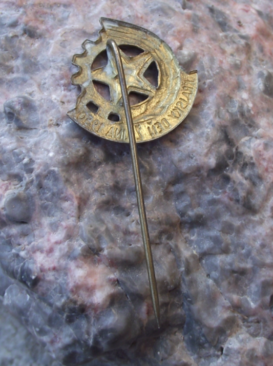 1950 Soviet Union Russian Star Hammer and Sickle Žilina Regional Day Pin Badge