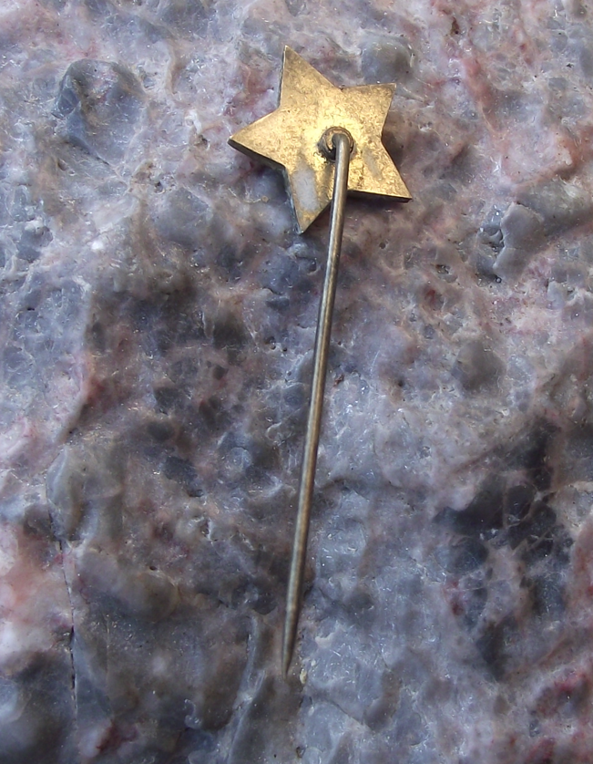 Vintage Small Soviet Union Russian Star Hammer and Sickle Pin Badge