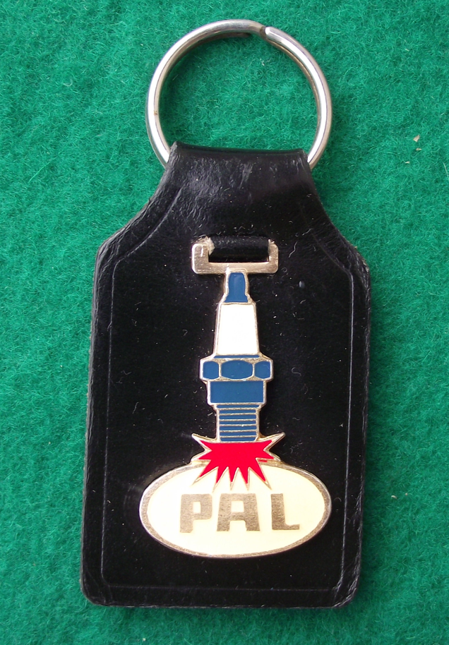 Vintage PAL Brisk Motokov Praha Czechoslovakia Spark Plug Company Key Ring