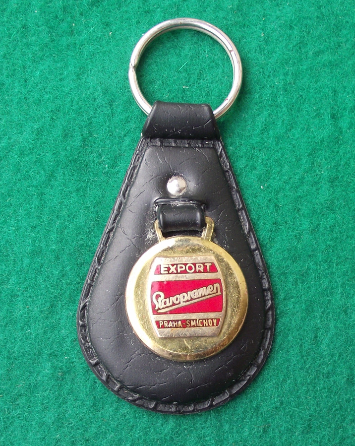 Vintage Staropramen Export Strength Beer Prague Brewery Smichov Key Ring