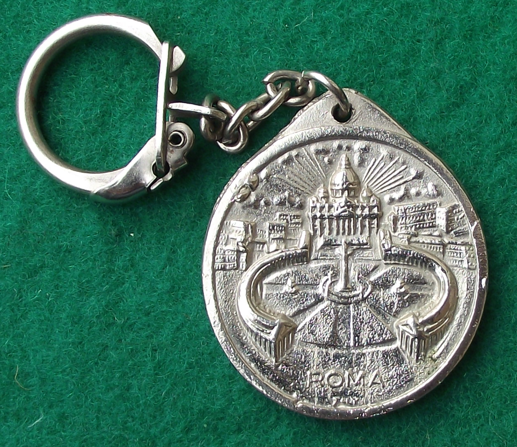 Vintage Pope John Paul II Catholic Papal Vestments Vatican Religious Key Ring