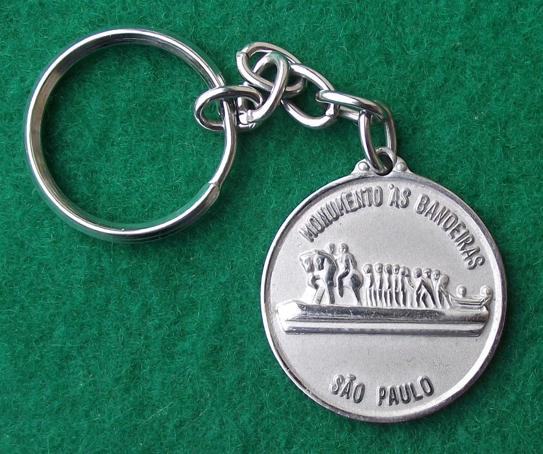 Vintage Sao Paulo Monument to the Bandeiras Brazil Souvenir Key Ring