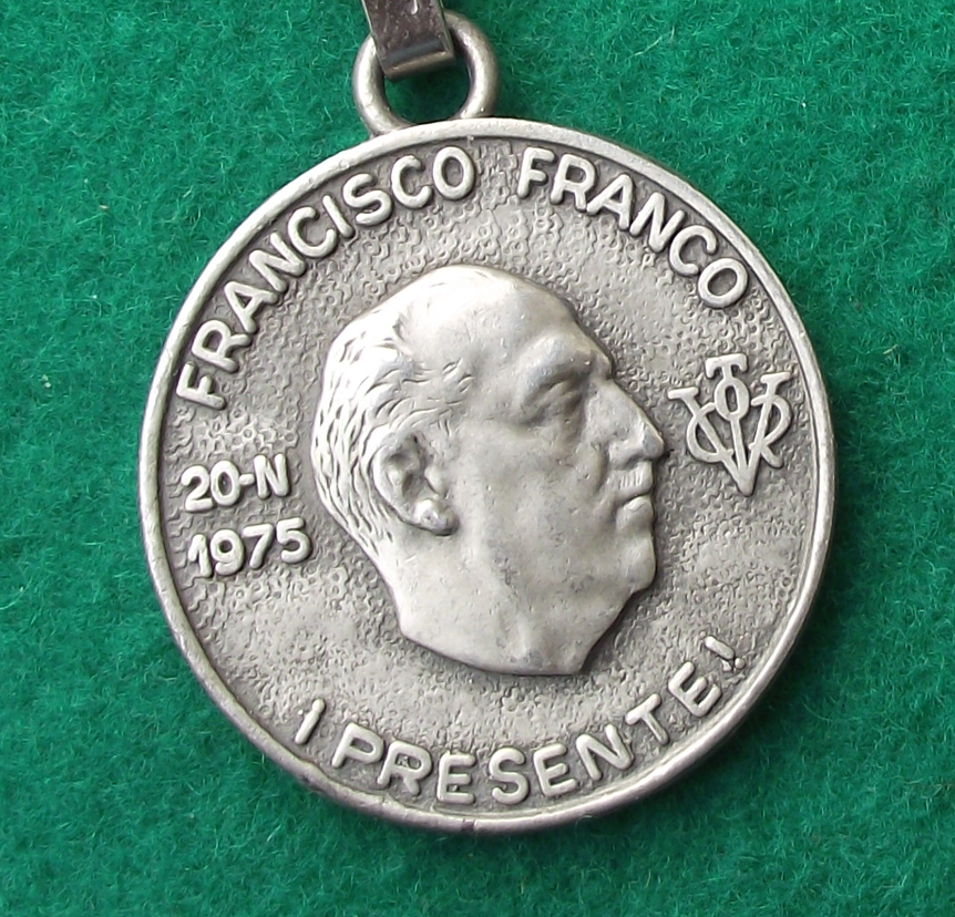 Vintage Francisco Franco Jose Antonio Spain Nationalist Civil War Key Ring Keychain