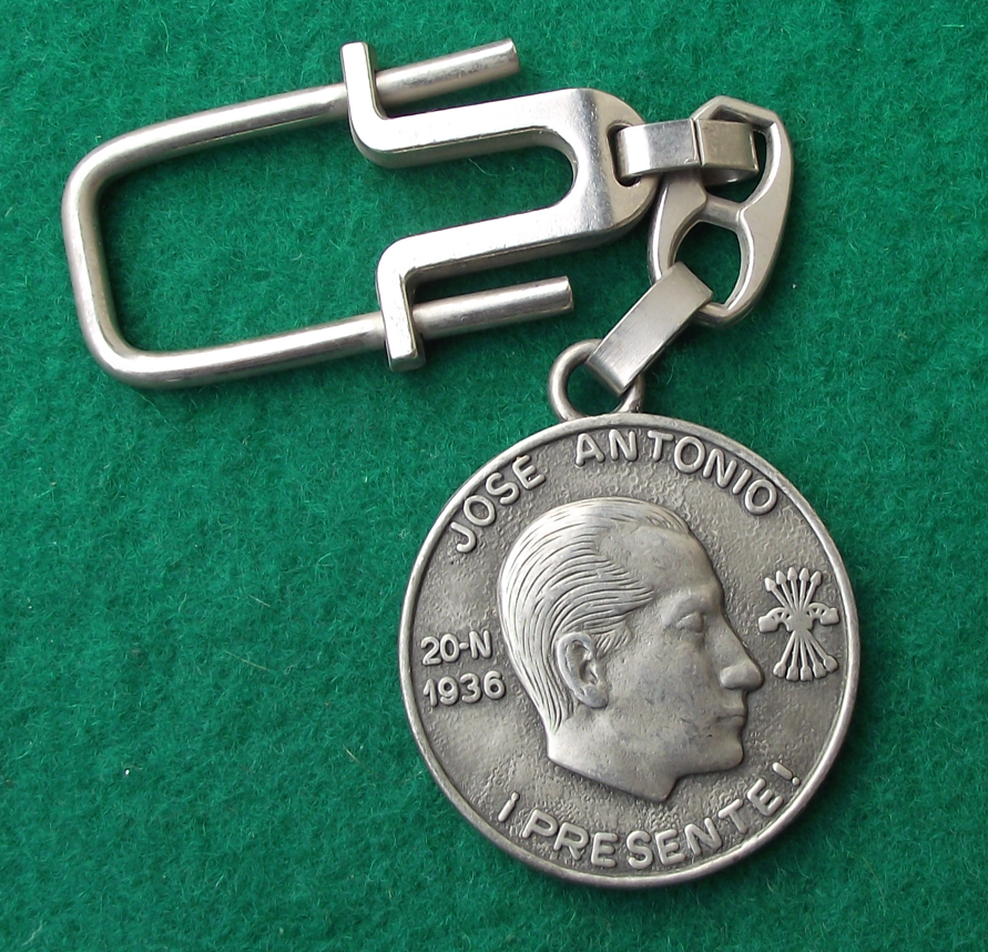 Vintage Francisco Franco Jose Antonio Spain Nationalist Civil War Key Ring Keychain