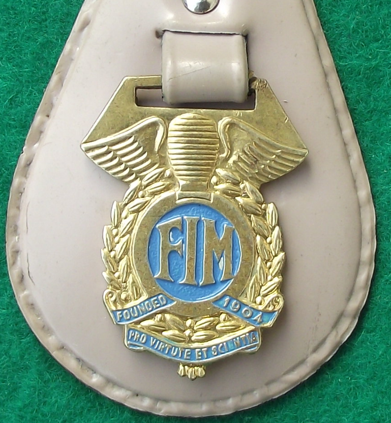 Vintage FIM MotoGP Motorbike Racing Governing Body Logo Keychain Key Ring