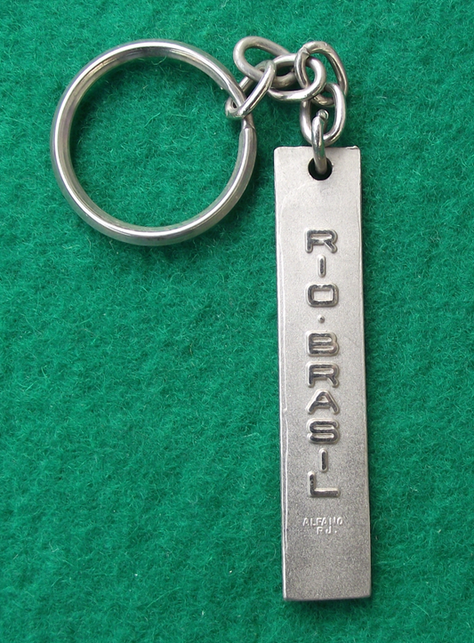 Vintage Small Rio Brazil Christ the Redeemer Maracana Stadium Cable Car Souvenir Key Ring