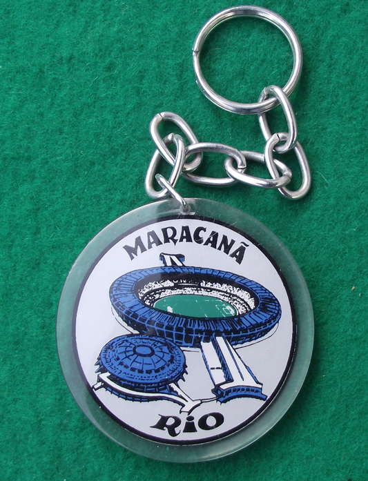 Vintage CR Flamengo Maracana Stadium Rio Brazil Souvenir Football Soccer Key Ring