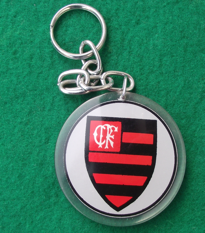 Vintage CR Flamengo Maracana Stadium Rio Brazil Souvenir Football Soccer Key Ring