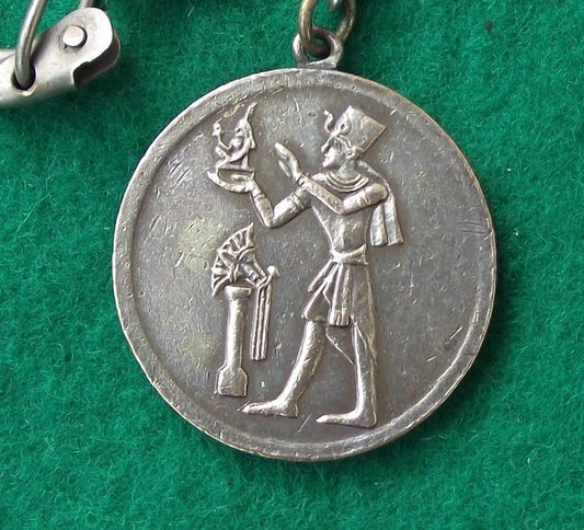 Vintage Egypt Ma'at Goddess of Truth, Balance, and Cosmic Order Golden Key Ring