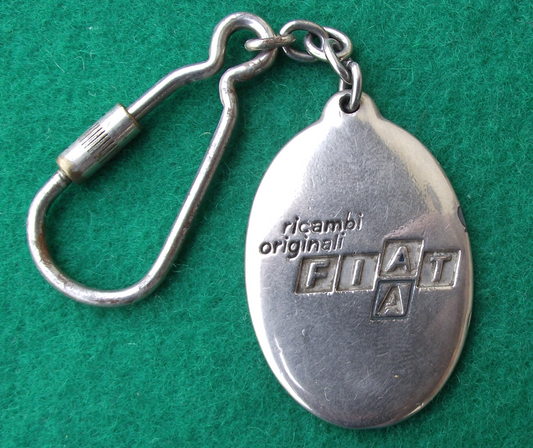 Vintage Fiat Ricambi Originali Car Parts and Sales Italy Key Ring