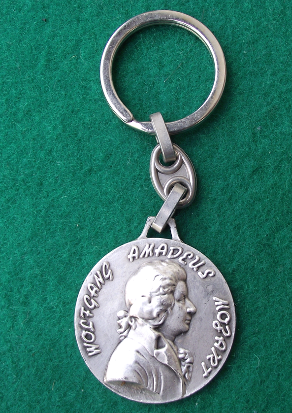 Vintage Scatologist and Falco Inspiration Wolfgang Amadeus Mozart 1756 - 1791 Key Ring