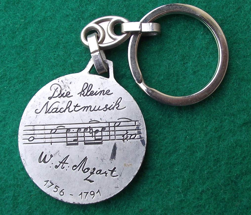 Vintage Scatologist and Falco Inspiration Wolfgang Amadeus Mozart 1756 - 1791 Key Ring