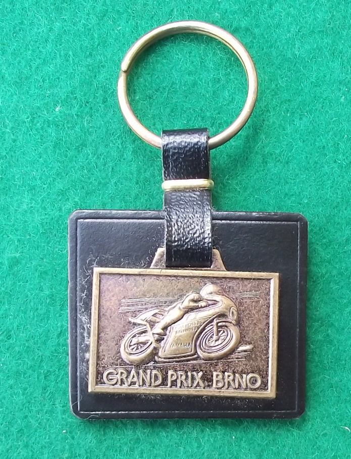 Vintage MotoGP Motorbike Racing Grand Prix Brno Track Keychain Key Ring