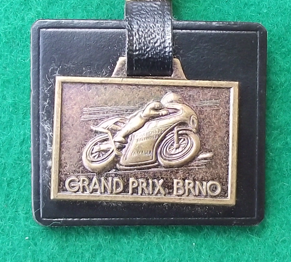 Vintage MotoGP Motorbike Racing Grand Prix Brno Track Keychain Key Ring