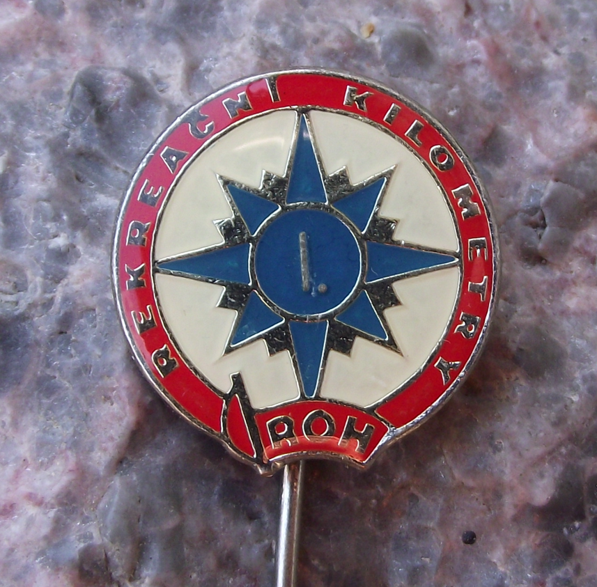 Vintage 100 km Kilometres Spring Walk National Walking Event Trade Union Pin ROH Badge