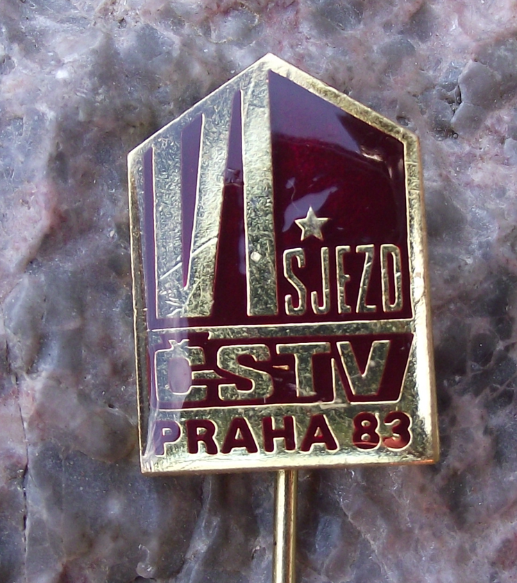 1983 Czechoslovakia Sports Association CSTV VI 6th Conference Prague Pin Badge
