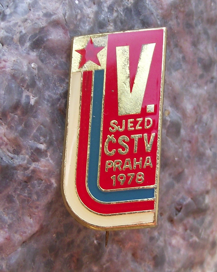 1978 Czechoslovakia Sports Association CSTV V 5th Conference Prague Pin Badge