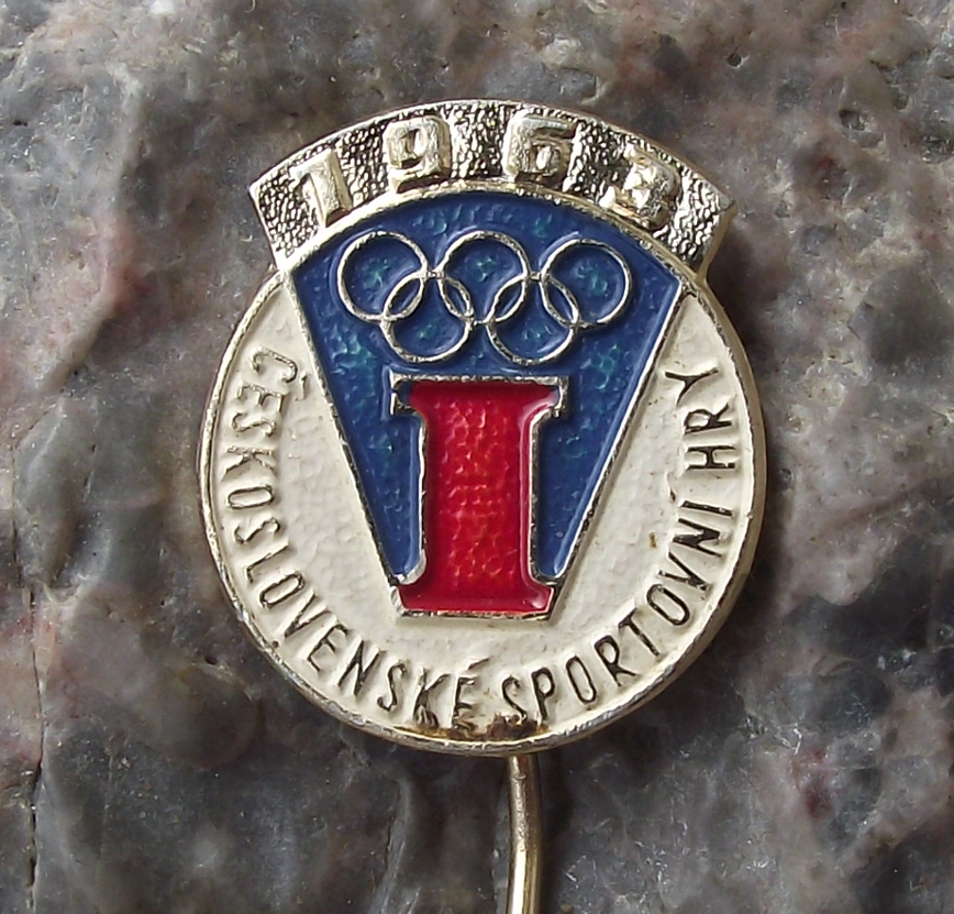 1963 1st Czechoslovakia Games Olympic Rings National Sports Events Pin Badge