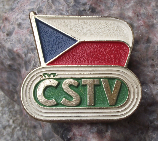 Vintage CSTV Czechoslovakia State Sports Association Members Uniform Badge