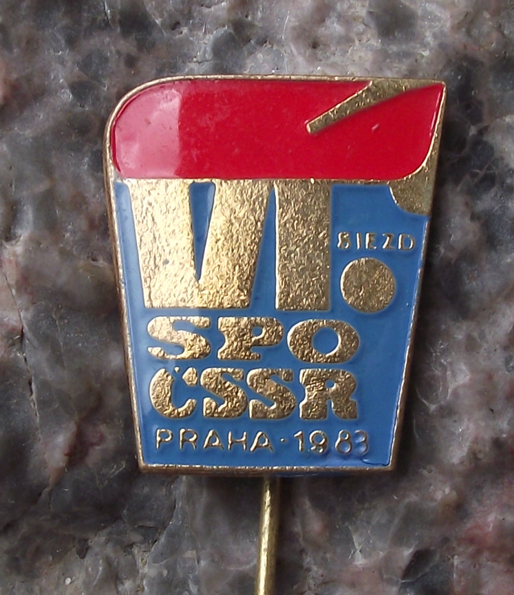 1983 SPO Fire Fighters Trade Union Meeting Prague Pin Badge