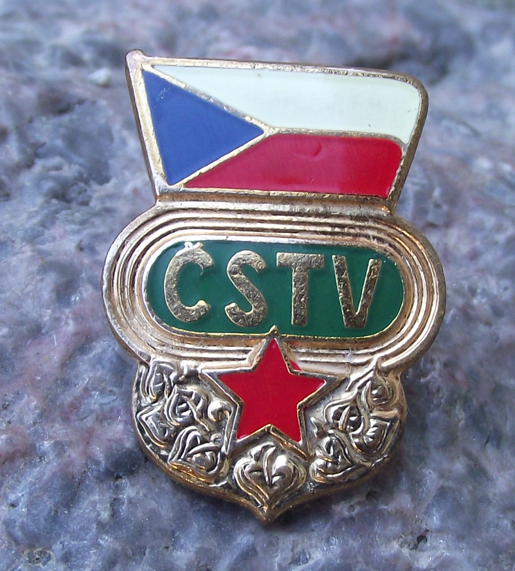 Vintage CSTV Czechoslovakia State Sports Association Members Pin Badge
