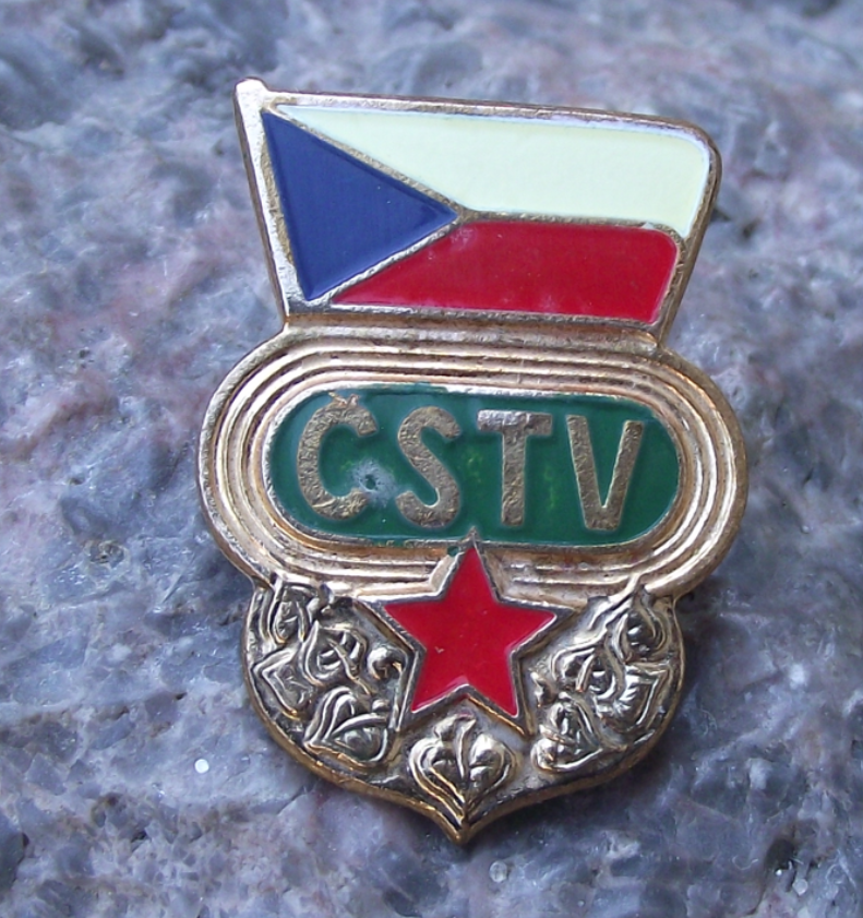 Vintage CSTV Czechoslovakia State Sports Association Members Pin Badge