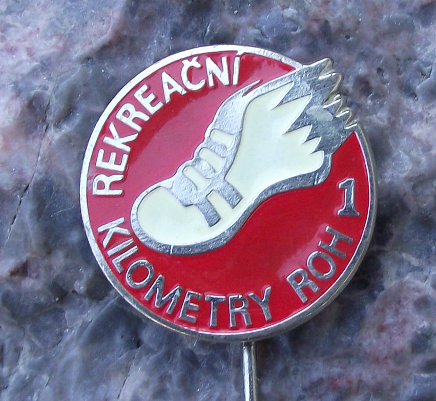 Vintage 100 km Kilometres Spring Walk Walking Event Sports Shoe Pin Badge