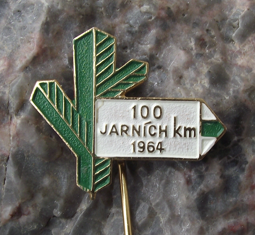 1964 100 km Kilometres Spring Walk National Walking Event Jarní kilometry Pin Badge