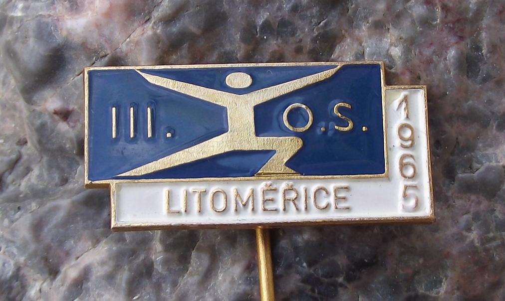1965 Czech 3rd Spartakiad Mass Gymnastics Regional Event Litomerice Pin Badge