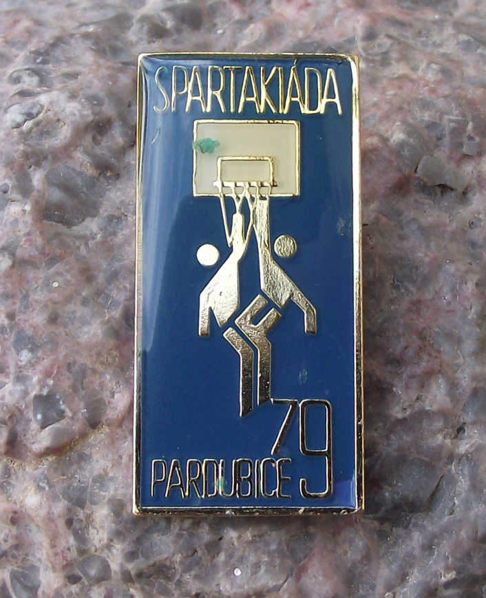 1979 Czech Spartakiad Basketball Regional Event Pardubice Pin Badge