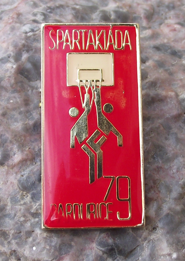 1979 Czech Spartakiad Basketball Regional Event Pardubice Pin Badge