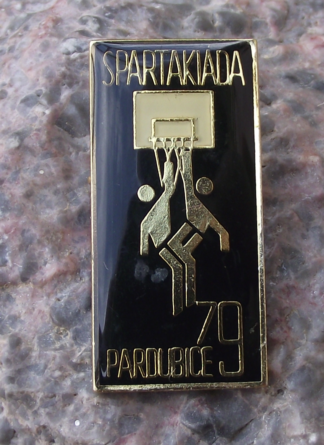 1979 Czech Spartakiad Basketball Regional Event Pardubice Pin Badge