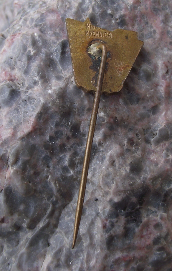 Vintage OKR Czech Mining President Gottwald Coal Mine Anniversary Pin Badge